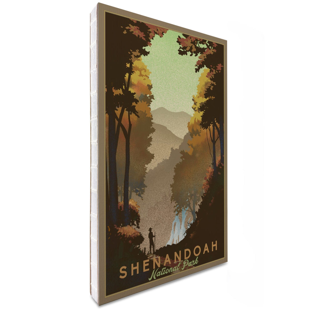 Lined 6x9 Journal, Shenandoah National Park, Falls, Lithograph, Lay Flat, 193 Pages, FSC paper Home Lantern Press 