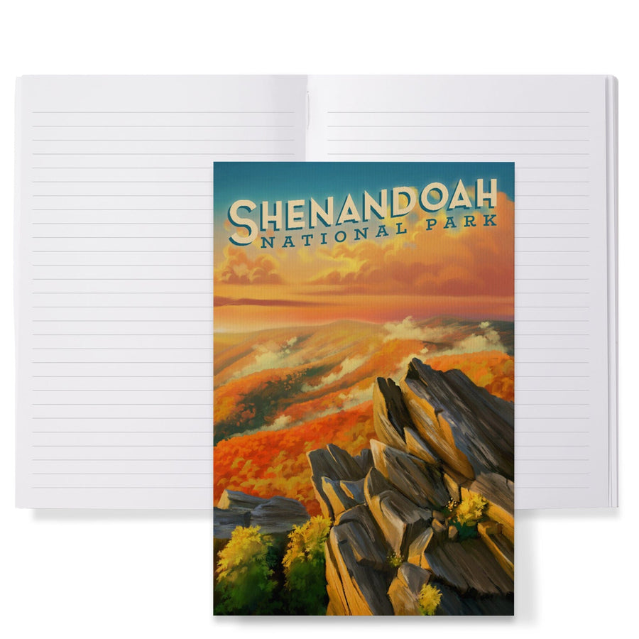 Lined 6x9 Journal, Shenandoah National Park, Virginia, Oil Painting, Lay Flat, 193 Pages, FSC paper Home Lantern Press 