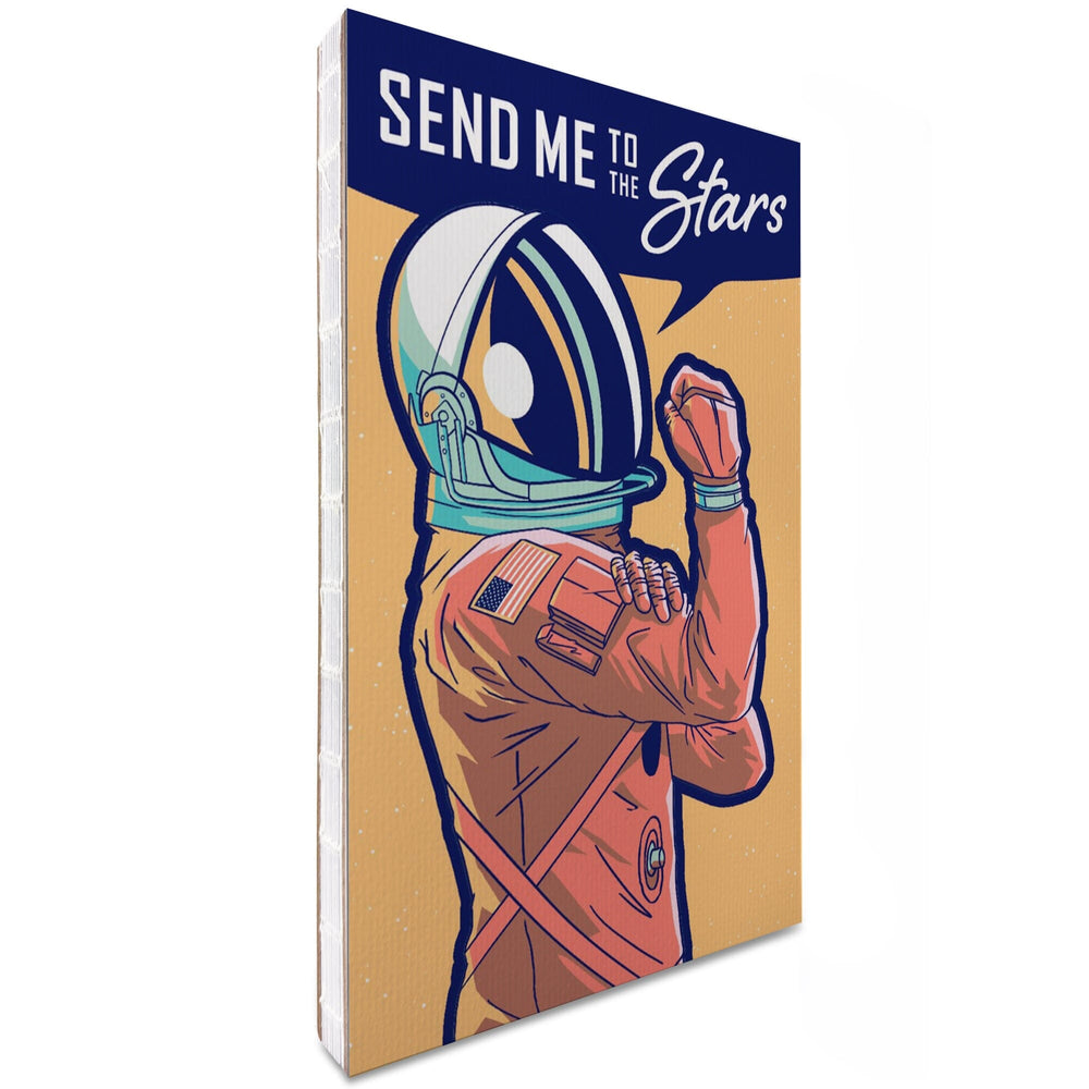 Lined 6x9 Journal, Space Queens Collection, Woman Astronaut, Send Me To The Stars, Lay Flat, 193 Pages, FSC paper Home Lantern Press 