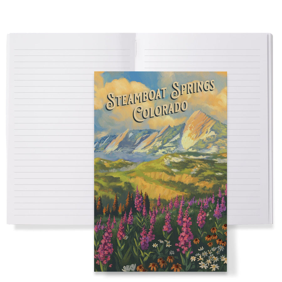 Lined 6x9 Journal, Steamboat Springs, Colorado, Flatirons, Oil Painting, Lay Flat, 193 Pages, FSC paper Home Lantern Press 