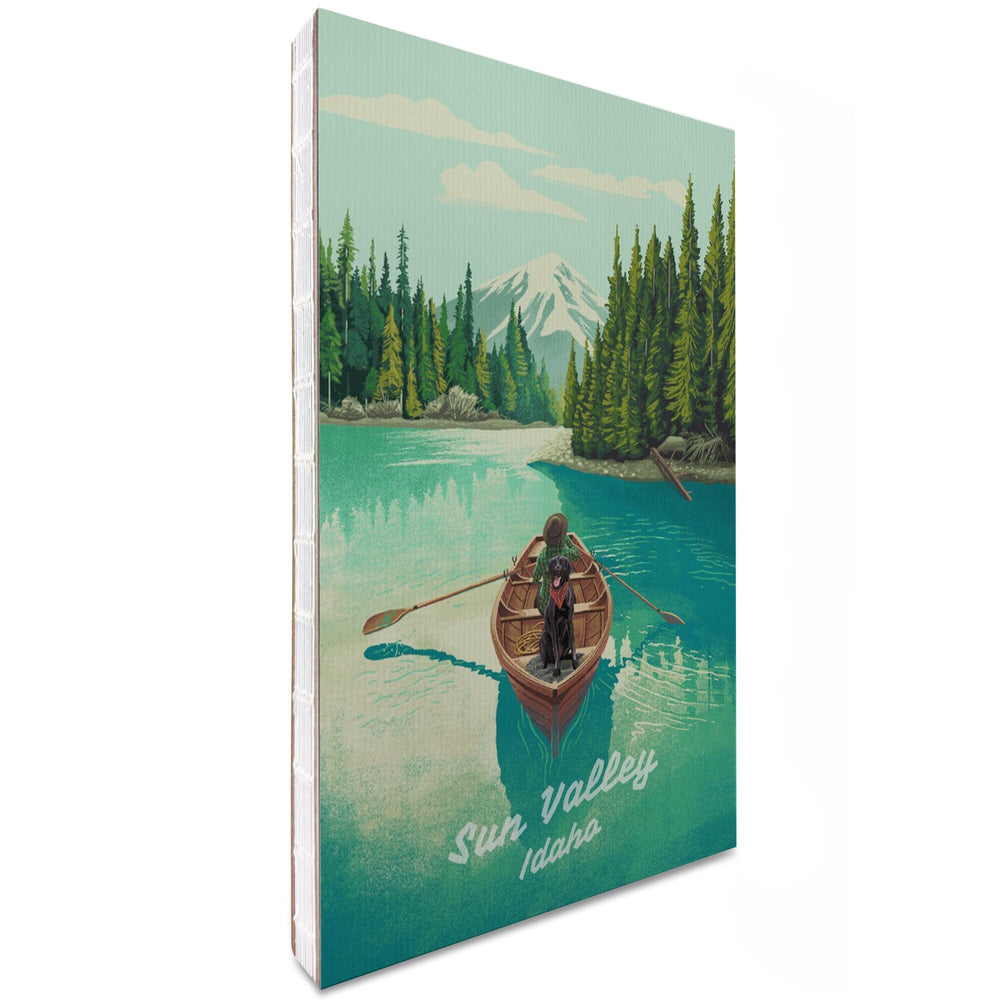 Lined 6x9 Journal, Sun Valley, Idaho, Quiet Explorer, Boating, Mountain, Lay Flat, 193 Pages, FSC paper Home Lantern Press 