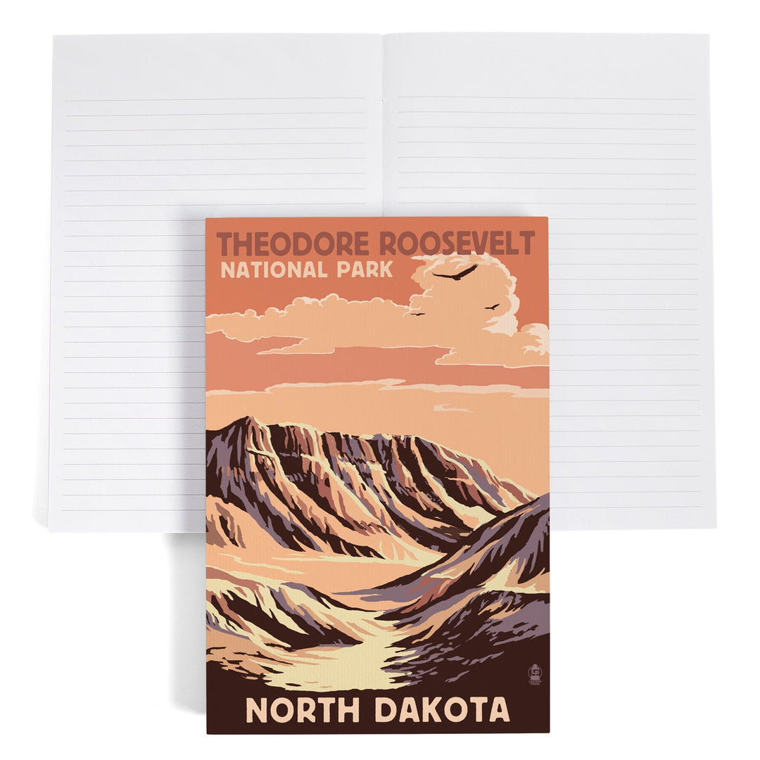 Lined 6x9 Journal, Theodore Roosevelt National Park, North Dakota, Buttes, Lay Flat, 193 Pages, FSC paper Home Lantern Press 