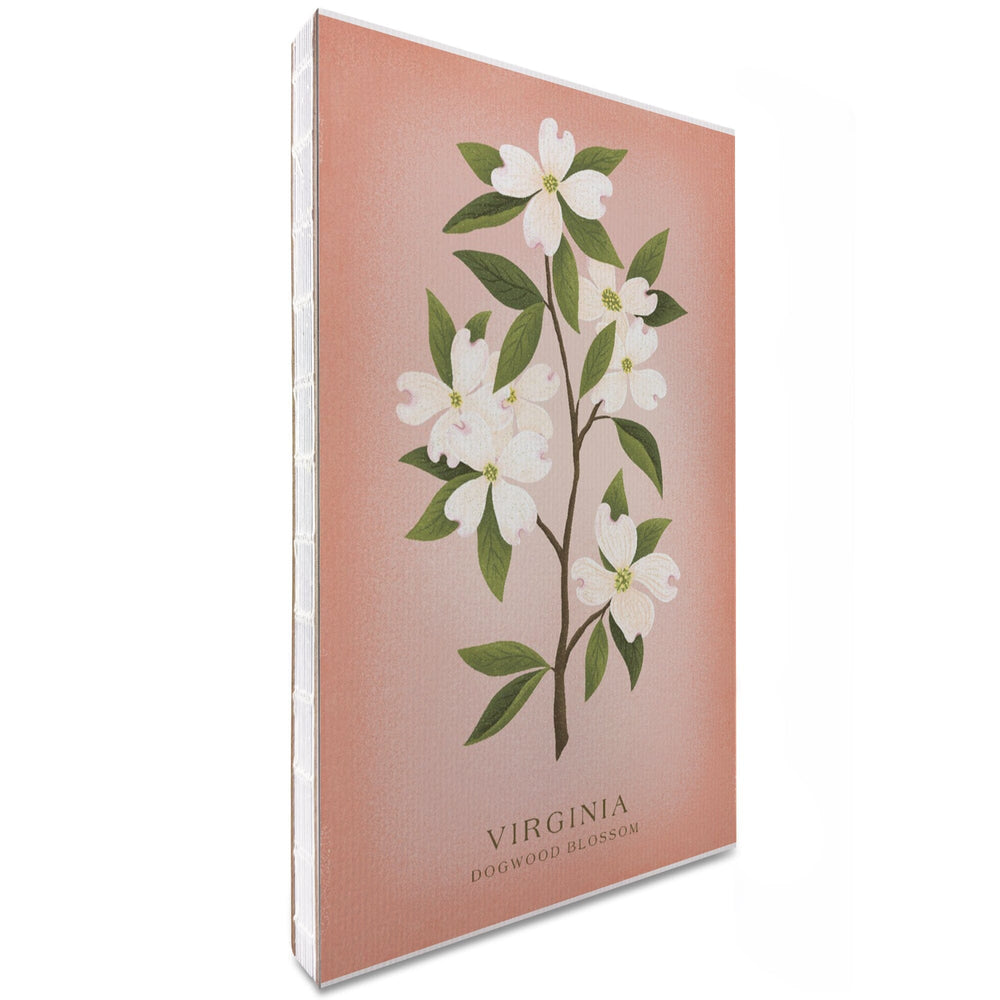Lined 6x9 Journal, Virginia, Vintage Flora, State Series, Dogwood Blossom, Lay Flat, 193 Pages, FSC paper Home Lantern Press 