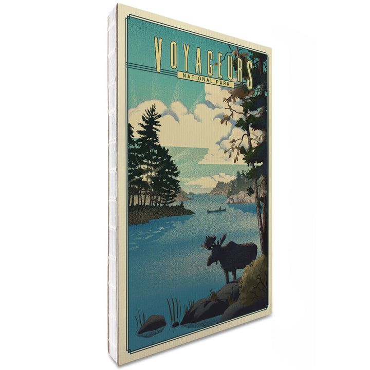 Lined 6x9 Journal, Voyageurs National Park, Minnesota, Lithograph National Park Series, Lay Flat, 193 Pages, FSC paper Home Lantern Press 