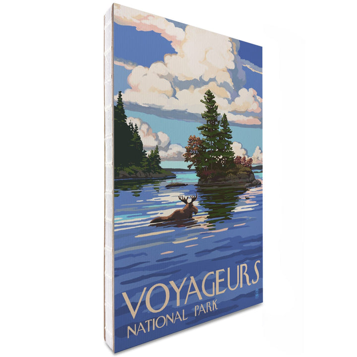 Lined 6x9 Journal, Voyageurs National Park, Minnesota, Moose Swimming, Lay Flat, 193 Pages, FSC paper Home Lantern Press 
