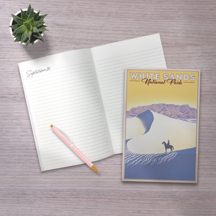 Lined 6x9 Journal, White Sands National Park, Litho, Lay Flat, 193 Pages, FSC paper Home Lantern Press 