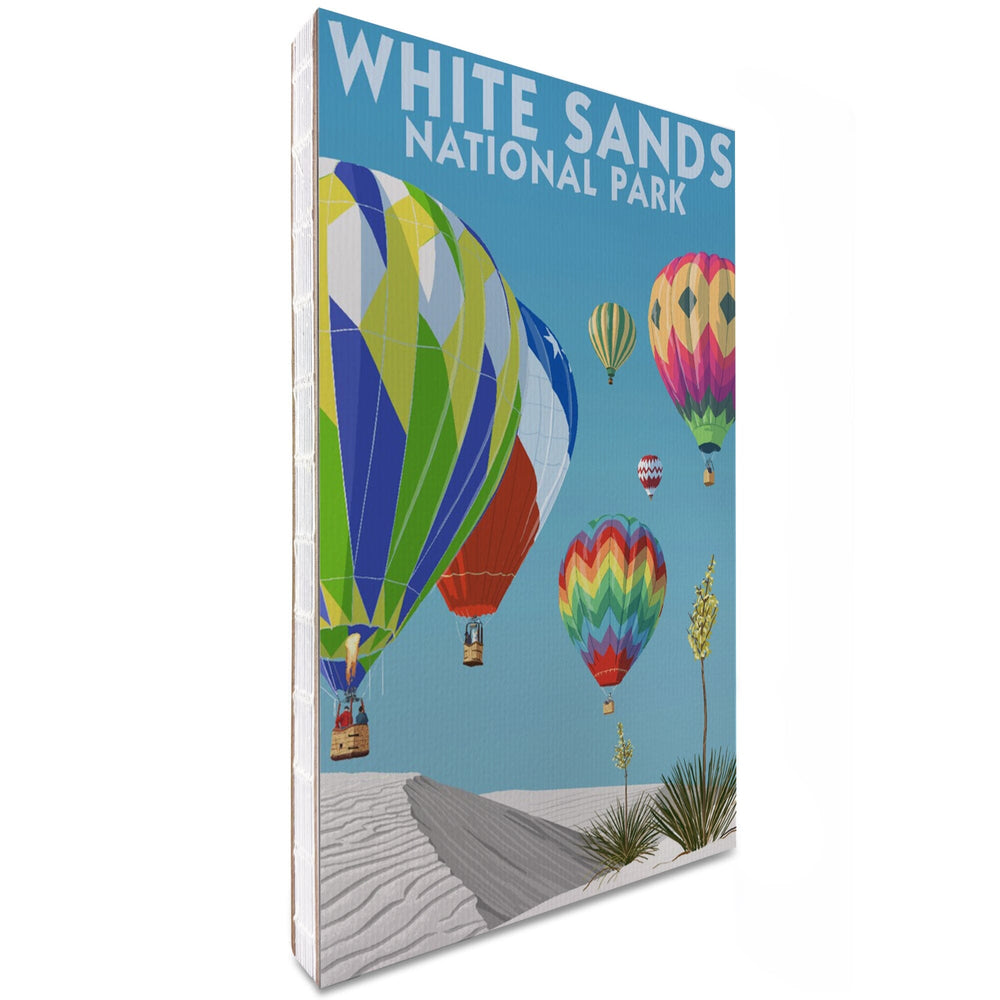 Lined 6x9 Journal, White Sands National Park, New Mexico, Hot Air Balloons, Lay Flat, 193 Pages, FSC paper Home Lantern Press 