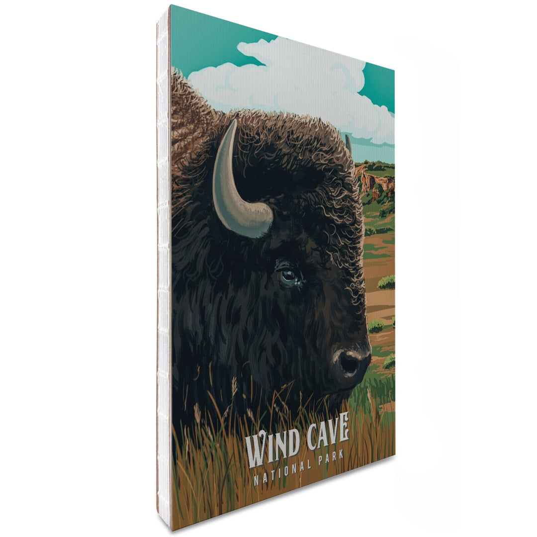 Lined 6x9 Journal, Wind Cave National Park, South Dakota, Bison, Painterly National Park Series, Lay Flat, 193 Pages, FSC paper Home Lantern Press 