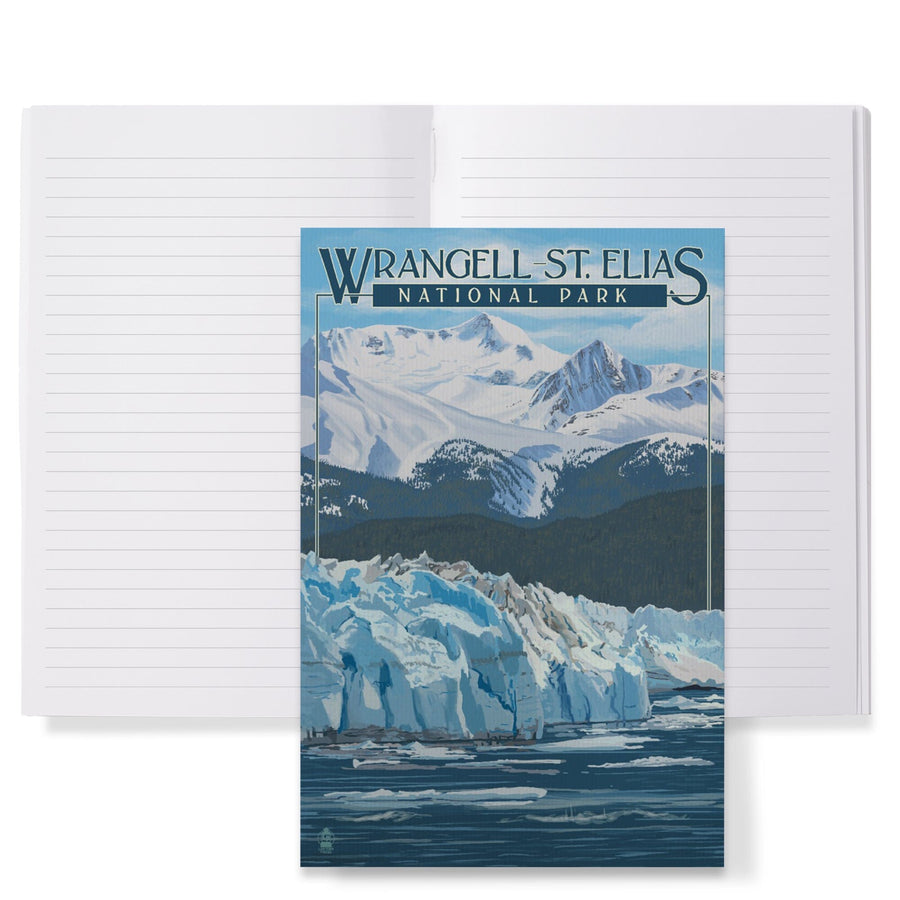 Lined 6x9 Journal, Wrangell, St. Elias National Park, Alaska, Glacier, Lay Flat, 193 Pages, FSC paper Home Lantern Press 