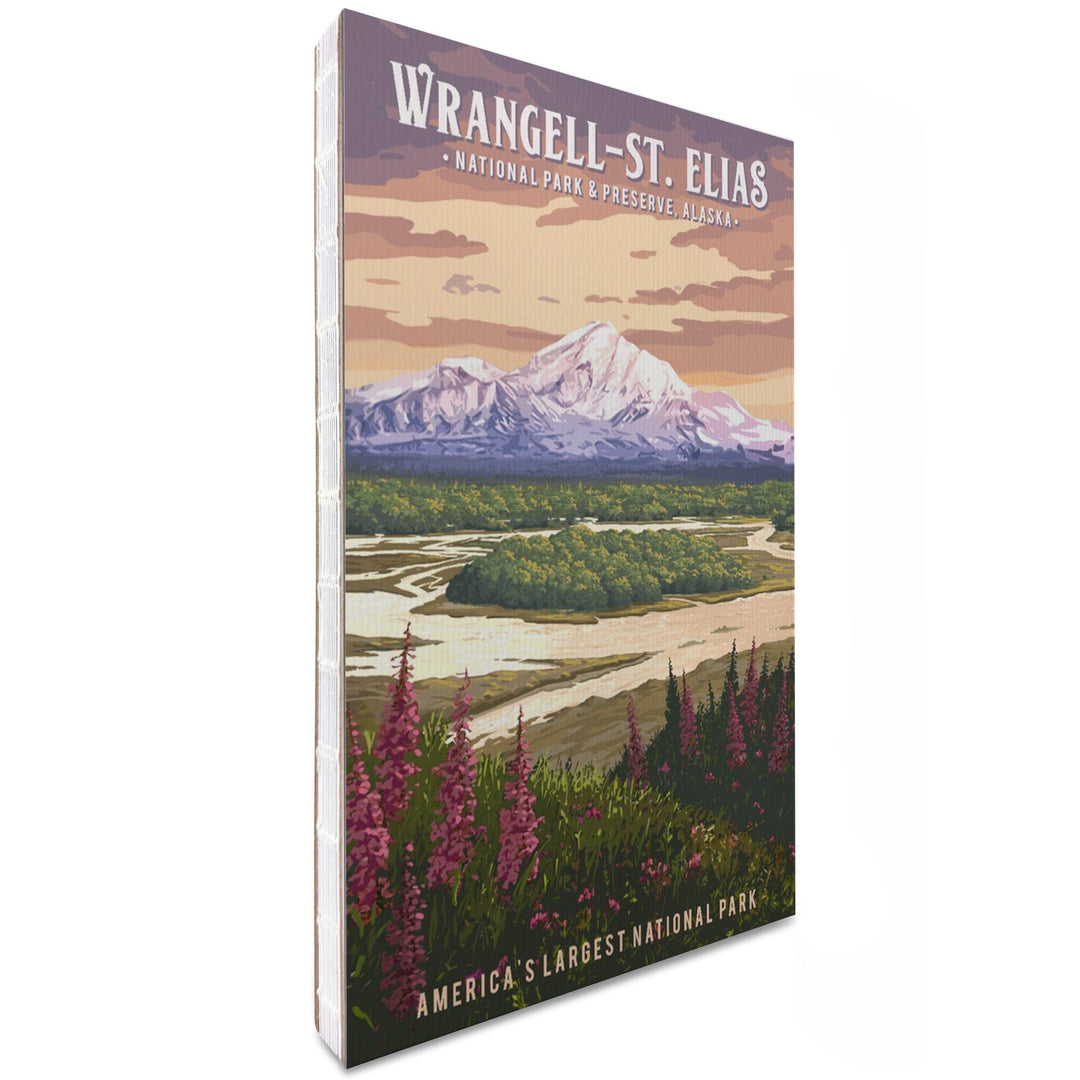 Lined 6x9 Journal, Wrangell-St Elias National Park and Preserve, Alaska, Mount Drum, Painterly, Lay Flat, 193 Pages, FSC paper Home Lantern Press 