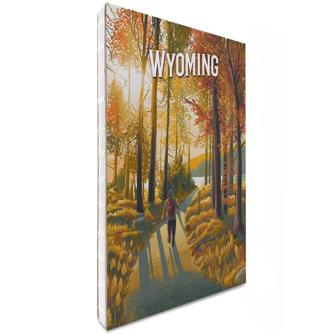 Lined 6x9 Journal, Wyoming, Walk In The Woods, Day Hike, Lay Flat, 193 Pages, FSC paper Home Lantern Press 