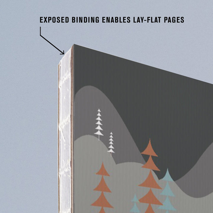 Lined 6x9 Journal, Yellowstone National Park, Wyoming, Go Unplug, Lay Flat, 193 Pages, FSC paper Home Lantern Press 