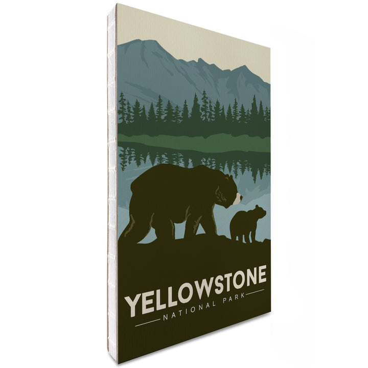 Lined 6x9 Journal, Yellowstone National Park, Wyoming, Grizzly Bear and Cub, Lay Flat, 193 Pages, FSC paper Home Lantern Press 