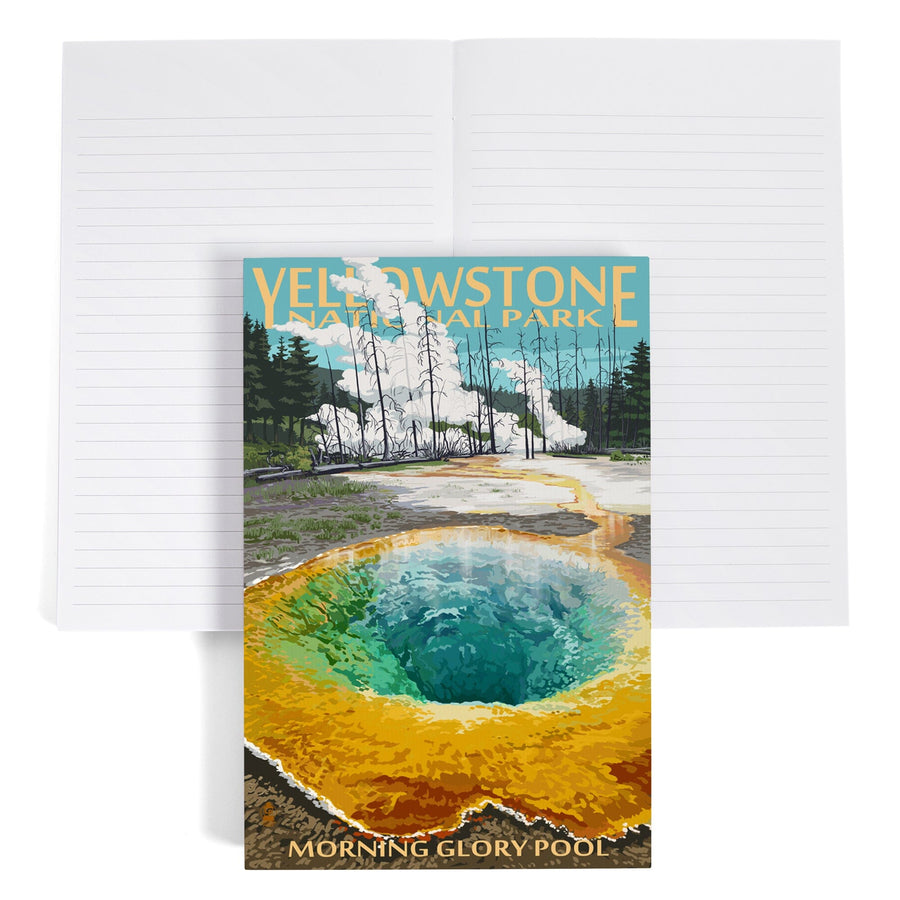 Lined 6x9 Journal, Yellowstone National Park, Wyoming, Morning Glory Pool, Lay Flat, 193 Pages, FSC paper Home Lantern Press 