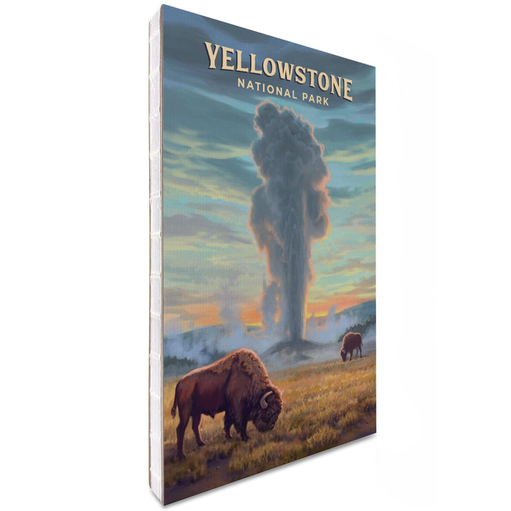 Lined 6x9 Journal, Yellowstone National Park, Wyoming, Oil Painting, Old Faithful Eruption, Lay Flat, 193 Pages, FSC paper Home Lantern Press 