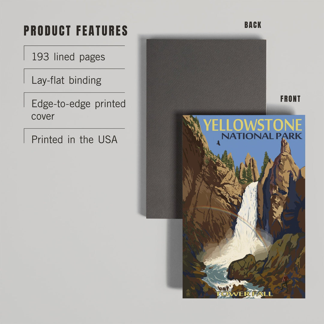 Lined 6x9 Journal, Yellowstone National Park, Wyoming, Tower Fall, Lay Flat, 193 Pages, FSC paper Home Lantern Press 