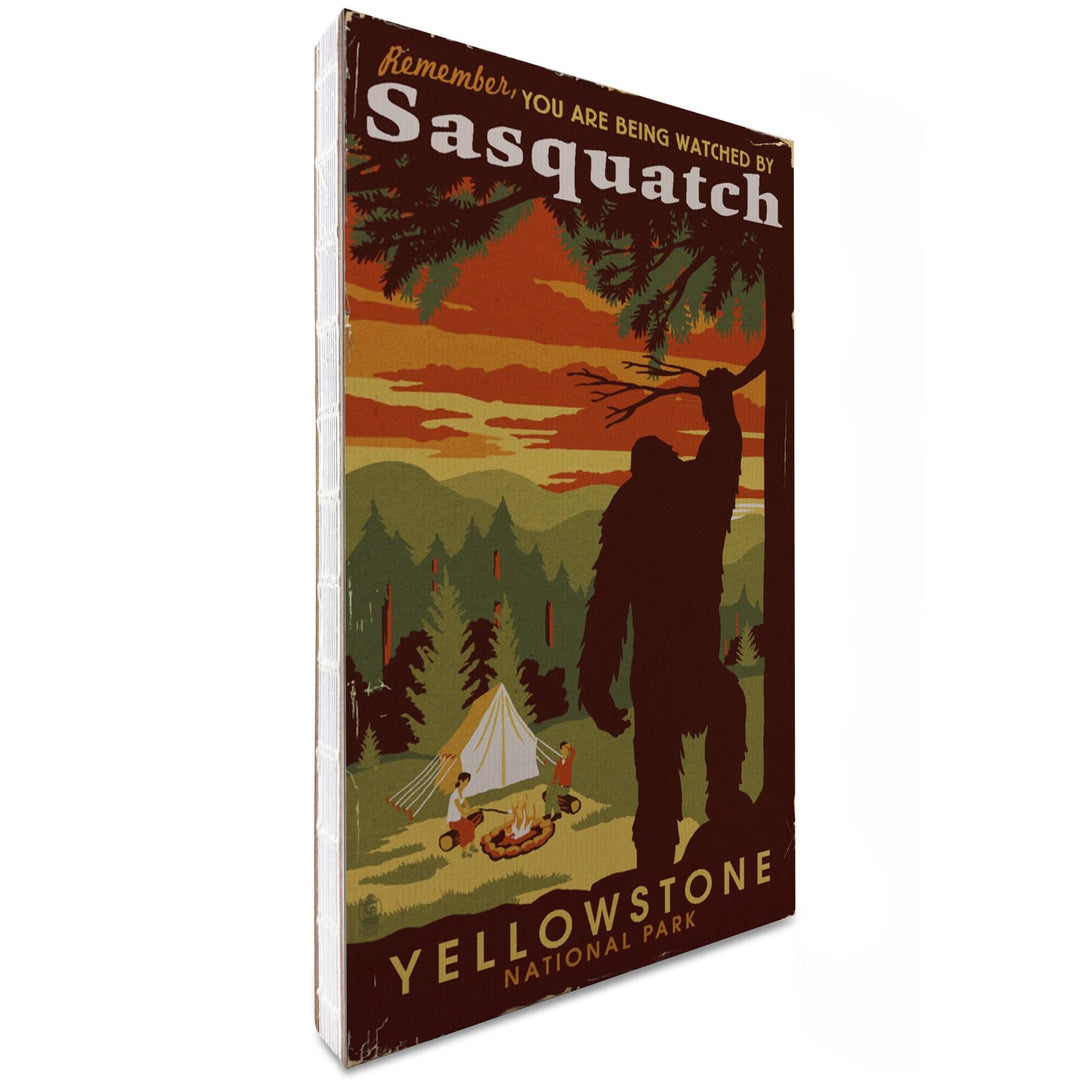 Lined 6x9 Journal, Yellowstone National Park, You Are Being Watched By Sasquatch, Lay Flat, 193 Pages, FSC paper Home Lantern Press 