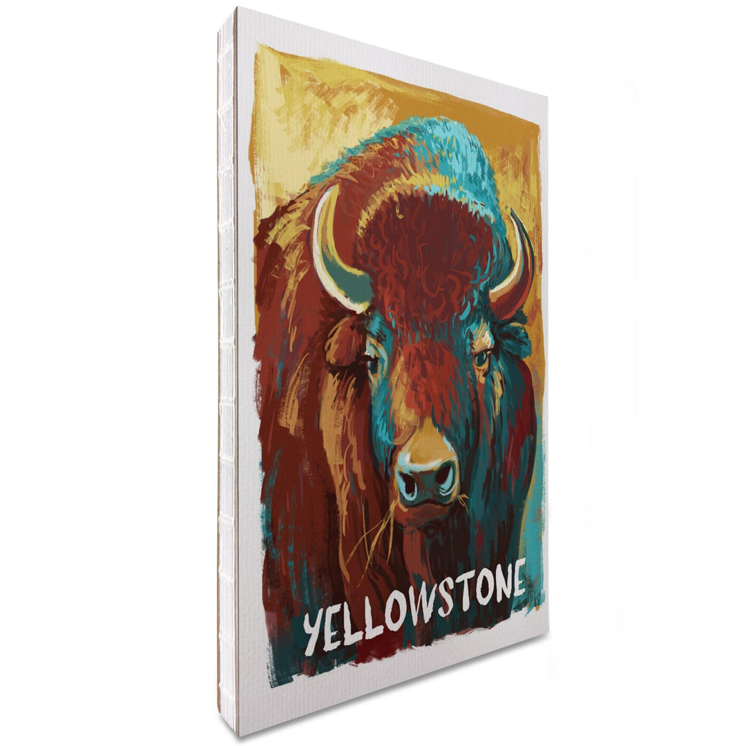 Lined 6x9 Journal, Yellowstone, Wyoming, Bison, Vivid, Lay Flat, 193 Pages, FSC paper Home Lantern Press 