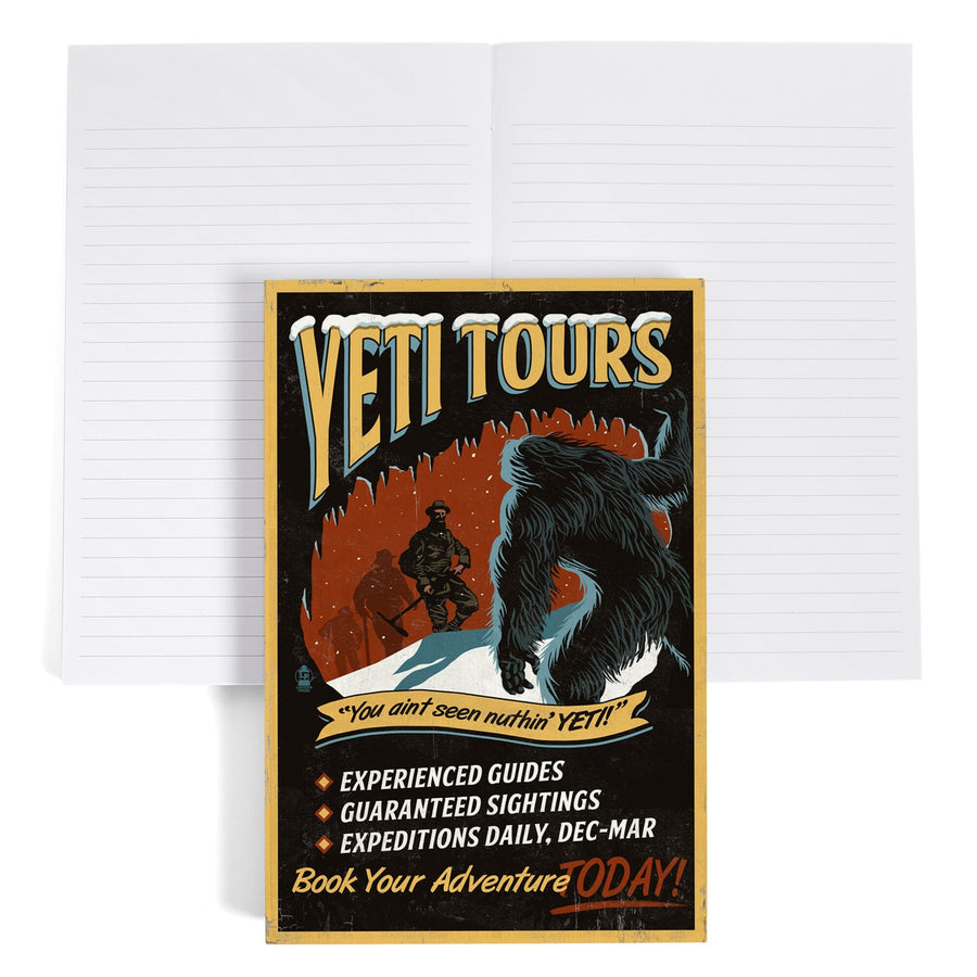 Lined 6x9 Journal, Yeti Tours, Vintage Sign, Lay Flat, 193 Pages, FSC paper Home Lantern Press 