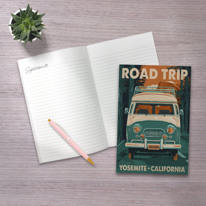 Lined 6x9 Journal, Yosemite, California, Road Trip, Letterpress, Camper Van, Lay Flat, 193 Pages, FSC paper Home Lantern Press 