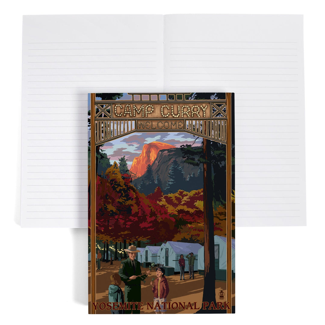 Lined 6x9 Journal, Yosemite National Park, California, Camp Curry, Lay Flat, 193 Pages, FSC paper Home Lantern Press 