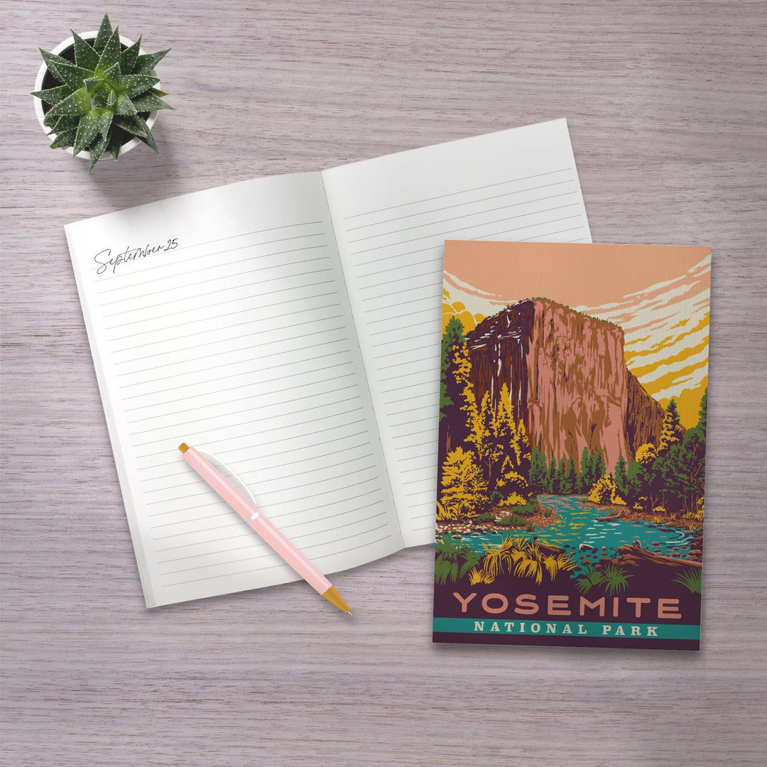 Lined 6x9 Journal, Yosemite National Park, California, Explorer Series, Lay Flat, 193 Pages, FSC paper Home Lantern Press 