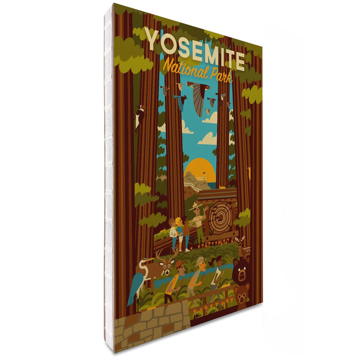 Lined 6x9 Journal, Yosemite National Park, California, Forest, Geometric, Lay Flat, 193 Pages, FSC paper Home Lantern Press 