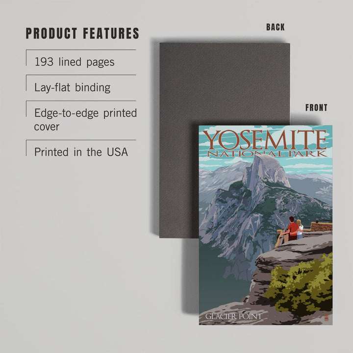 Lined 6x9 Journal, Yosemite National Park, California, Glacier Point and Half Dome, Lay Flat, 193 Pages, FSC paper Home Lantern Press 