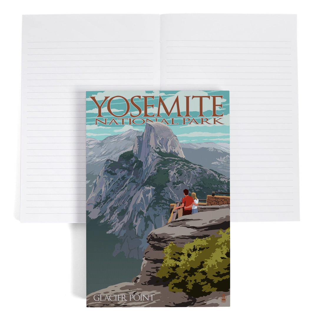 Lined 6x9 Journal, Yosemite National Park, California, Glacier Point and Half Dome, Lay Flat, 193 Pages, FSC paper Home Lantern Press 