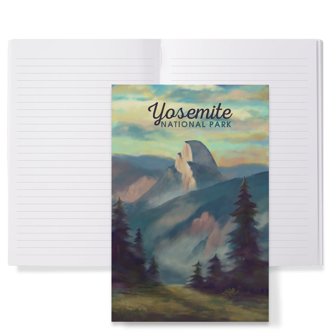 Lined 6x9 Journal, Yosemite National Park, California, Half Dome Scene, Oil Painting, Lay Flat, 193 Pages, FSC paper Home Lantern Press 