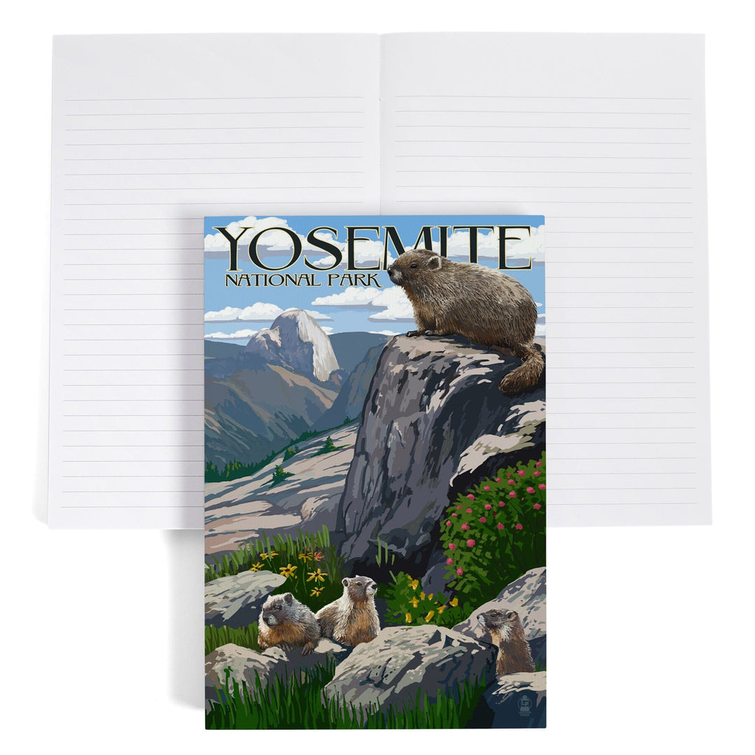 Lined 6x9 Journal, Yosemite National Park, California, Marmots, Lay Flat, 193 Pages, FSC paper Home Lantern Press 