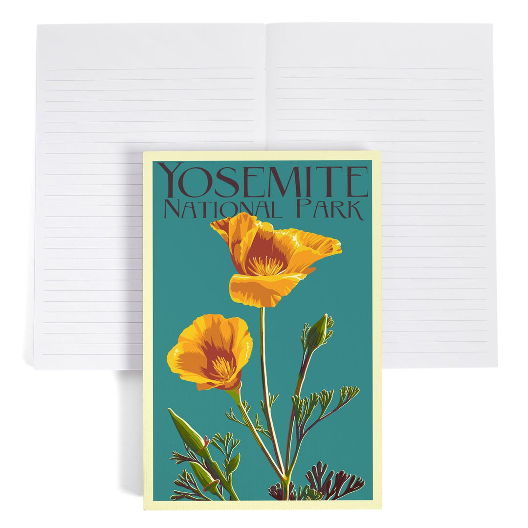 Lined 6x9 Journal, Yosemite National Park, California, Poppy, Letterpress, Lay Flat, 193 Pages, FSC paper Home Lantern Press 