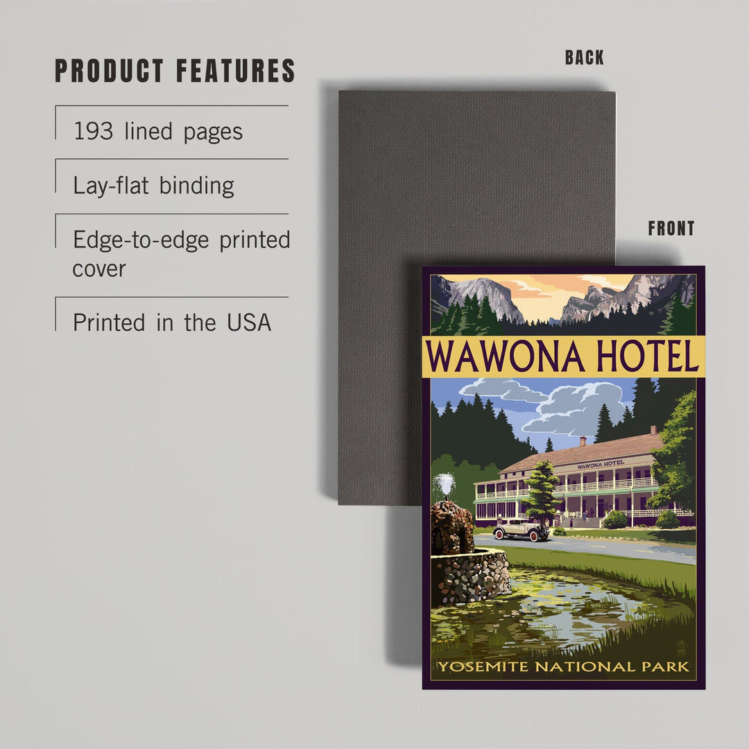 Lined 6x9 Journal, Yosemite National Park, California, Wawona Hotel, Lay Flat, 193 Pages, FSC paper Home Lantern Press 