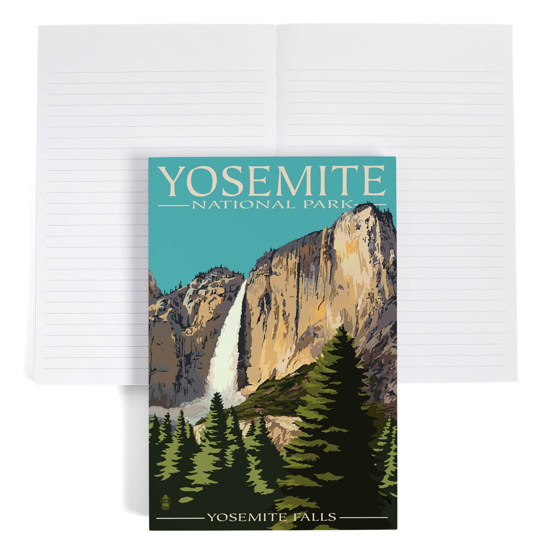 Lined 6x9 Journal, Yosemite National Park, California, Yosemite Falls, Lay Flat, 193 Pages, FSC paper Home Lantern Press 