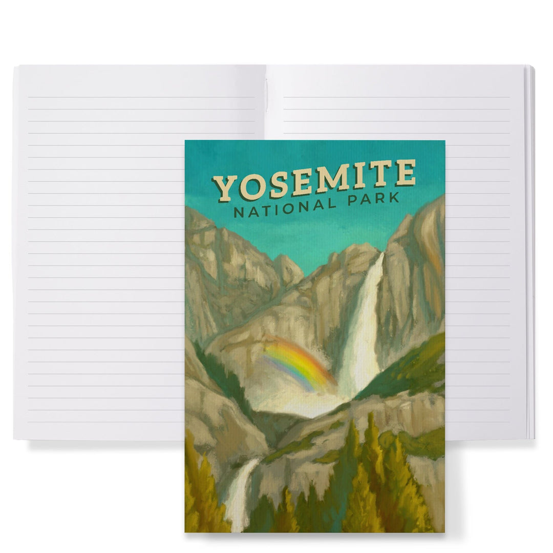 Lined 6x9 Journal, Yosemite National Park, California, Yosemite Falls, Oil Painting, Lay Flat, 193 Pages, FSC paper Home Lantern Press 