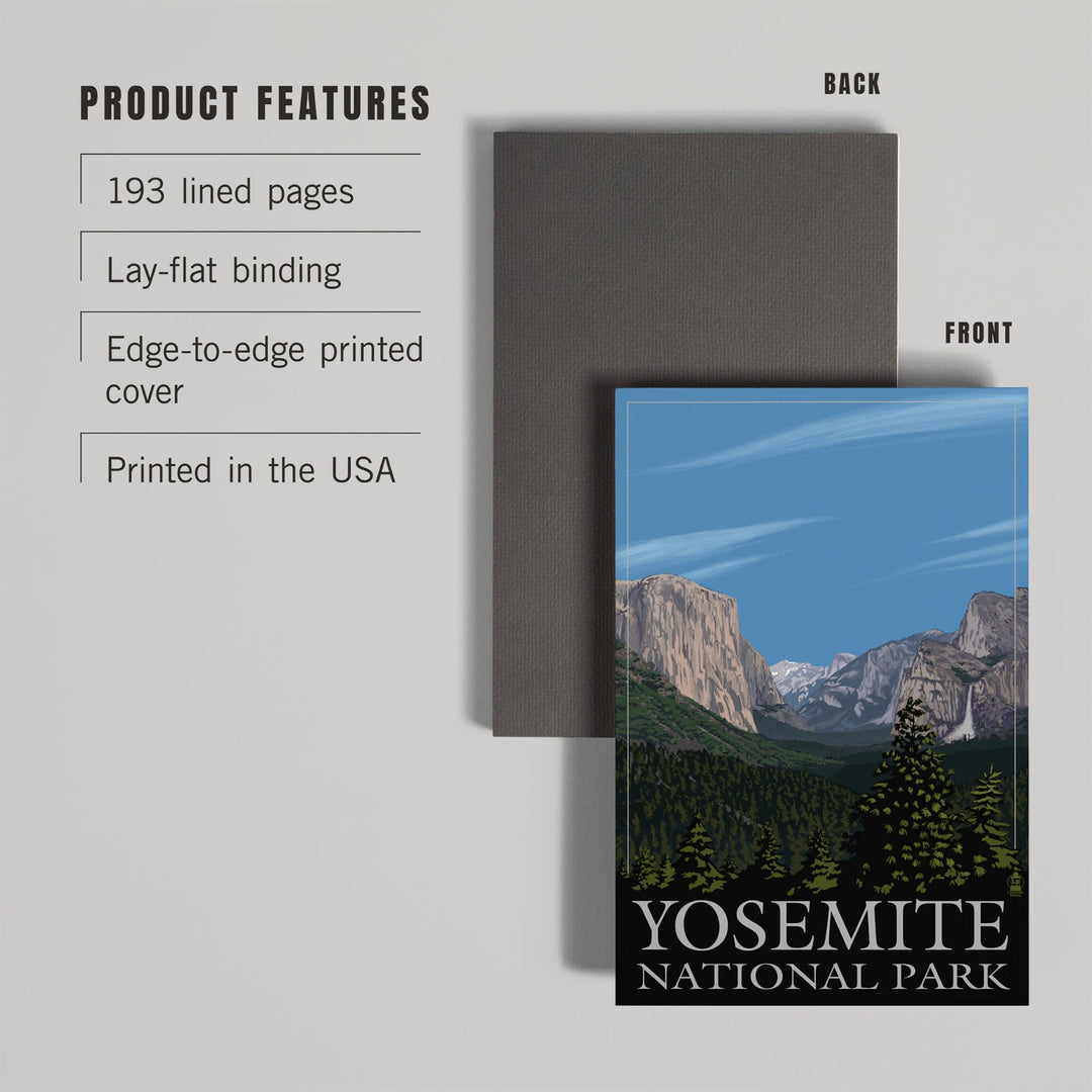 Lined 6x9 Journal, Yosemite Valley Scene, California, Lay Flat, 193 Pages, FSC paper Home Lantern Press 