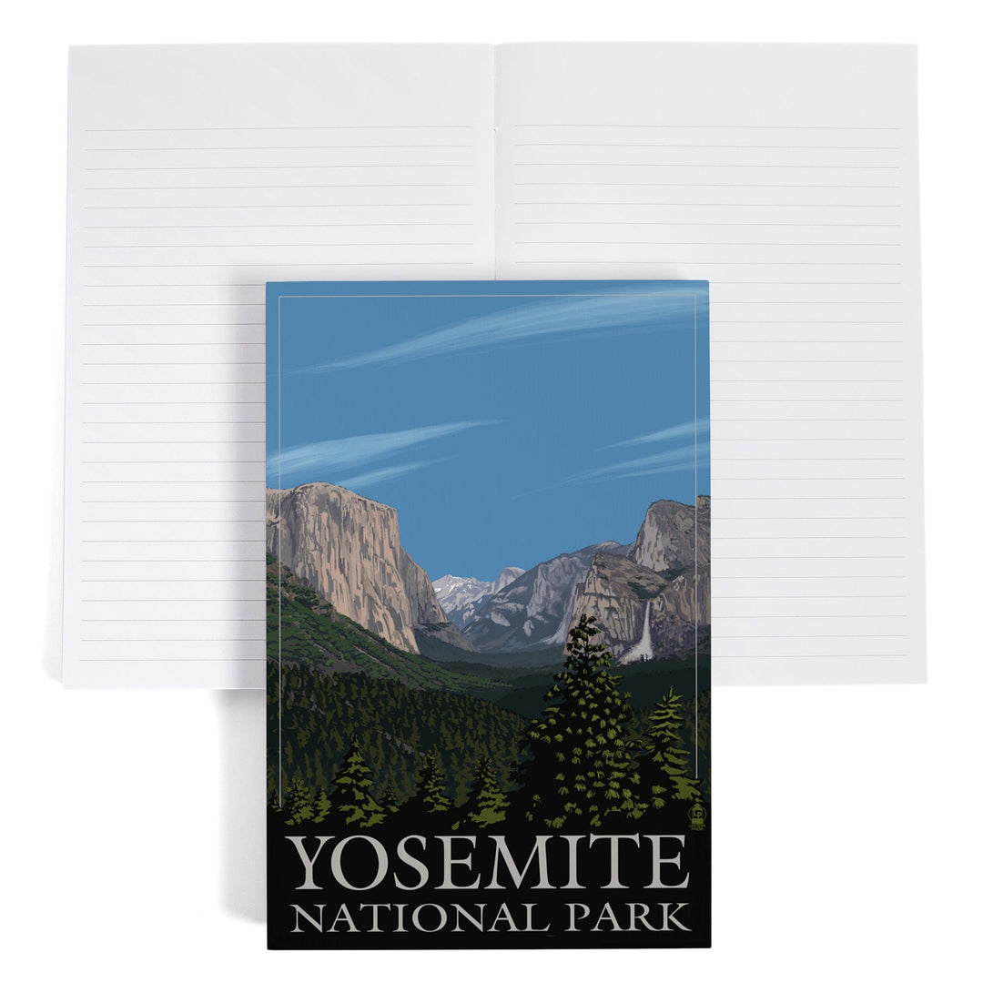 Lined 6x9 Journal, Yosemite Valley Scene, California, Lay Flat, 193 Pages, FSC paper Home Lantern Press 