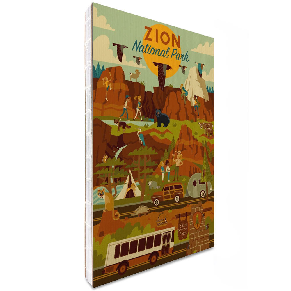 Lined 6x9 Journal, Zion National Park, Geometric National Park Series, Lay Flat, 193 Pages, FSC paper Home Lantern Press 