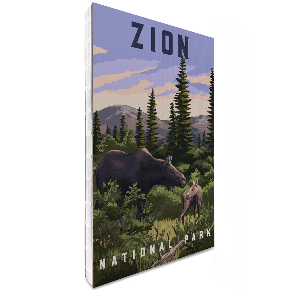 Lined 6x9 Journal, Zion National Park, Moose Scene, Lay Flat, 193 Pages, FSC paper Home Lantern Press 