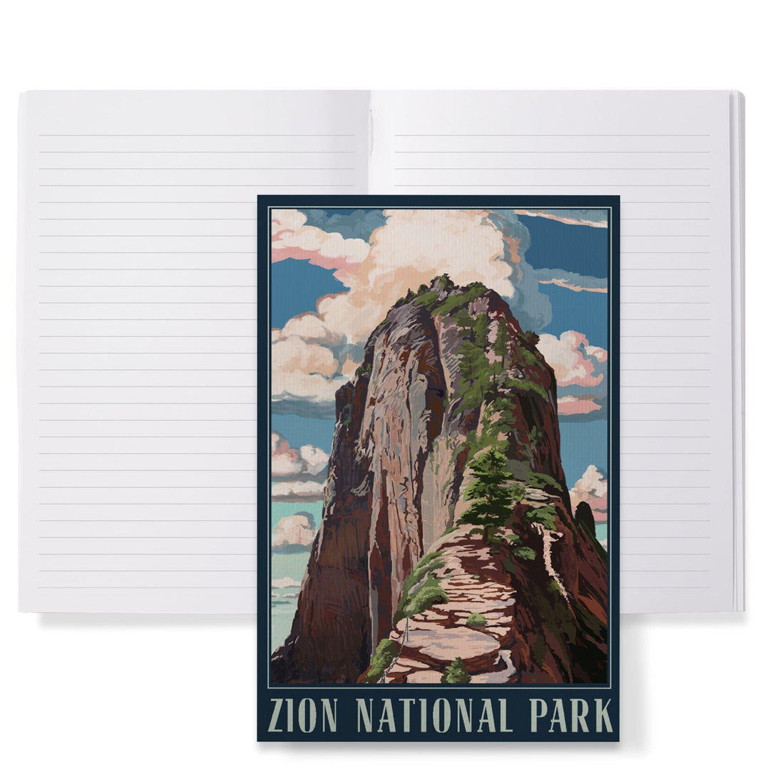 Lined 6x9 Journal, Zion National Park, Utah, Angels Landing, Lay Flat, 193 Pages, FSC paper Home Lantern Press 