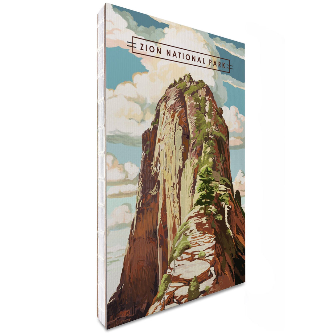 Lined 6x9 Journal, Zion National Park, Utah, Angels Landing, Modern Typography, Lay Flat, 193 Pages, FSC paper Home Lantern Press 