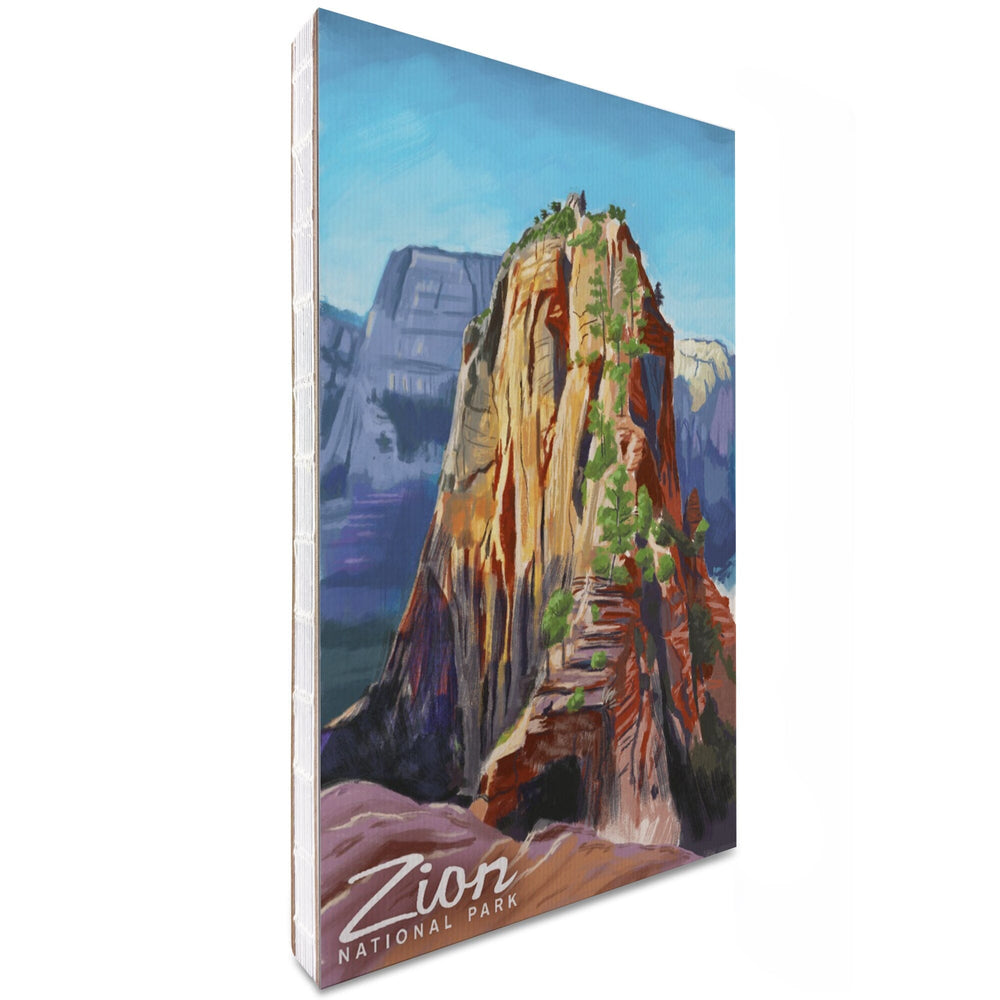 Lined 6x9 Journal, Zion National Park, Utah, Angels Landing, Oil Painting, Lay Flat, 193 Pages, FSC paper Home Lantern Press 