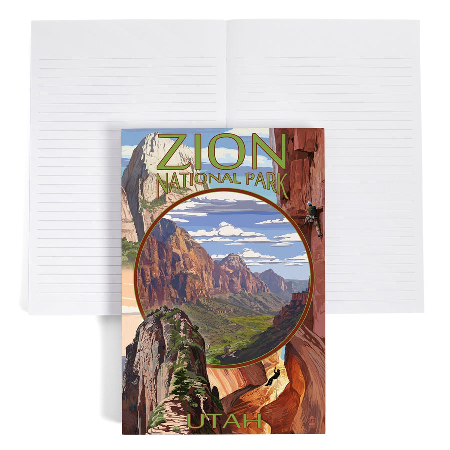 Lined 6x9 Journal, Zion National Park, Utah, Montage Views, Lay Flat, 193 Pages, FSC paper Home Lantern Press 