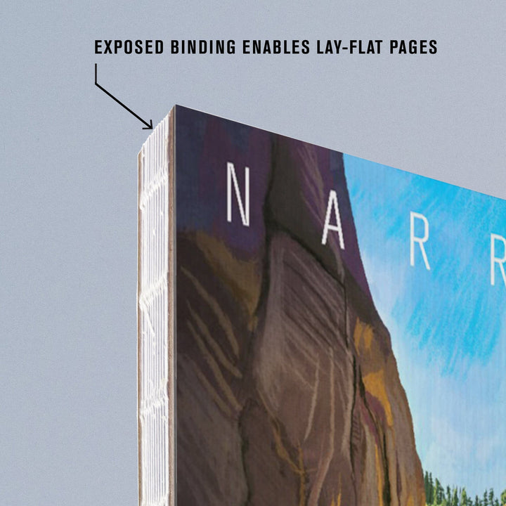 Lined 6x9 Journal, Zion National Park, Utah, Narrows, Oil Painting, Lay Flat, 193 Pages, FSC paper Home Lantern Press 