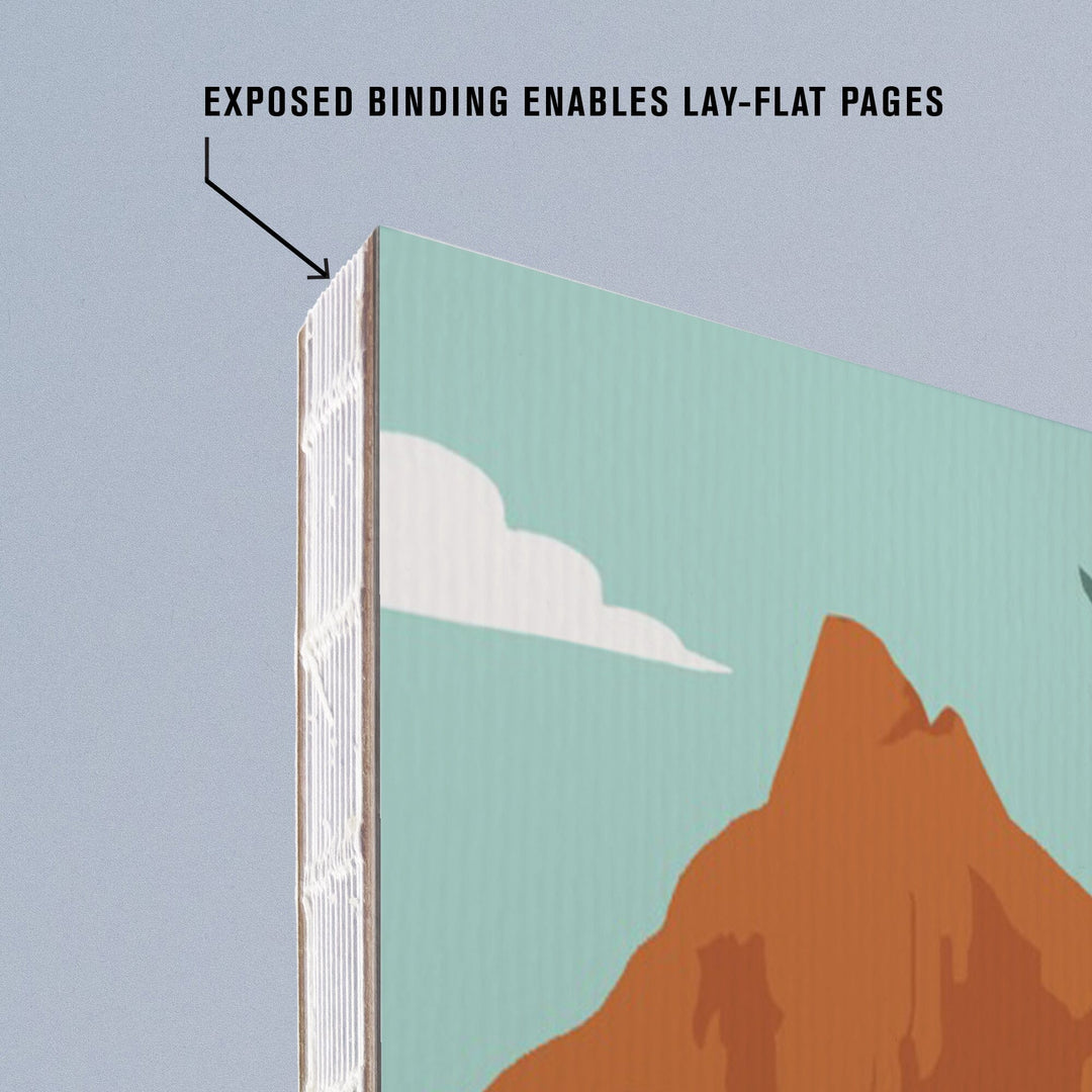 Lined 6x9 Journal, Zion National Park, Utah, Off the Grid, Tent, Lay Flat, 193 Pages, FSC paper Home Lantern Press 