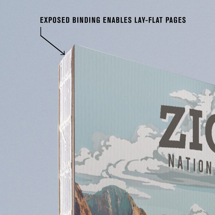 Lined 6x9 Journal, Zion National Park, Utah, Painterly National Park Series, Lay Flat, 193 Pages, FSC paper Home Lantern Press 