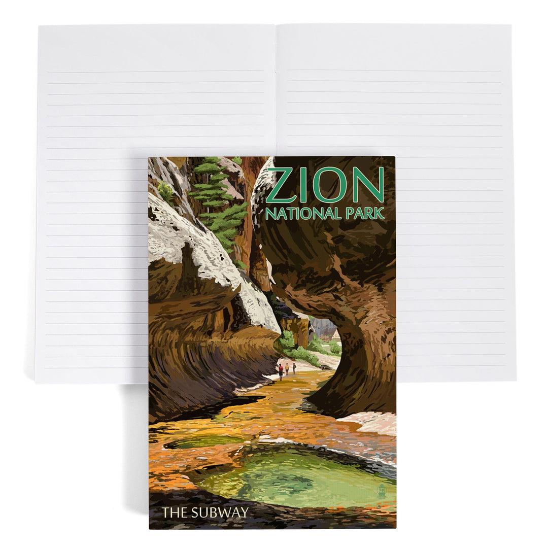 Lined 6x9 Journal, Zion National Park, Utah, The Subway, Lay Flat, 193 Pages, FSC paper Home Lantern Press 