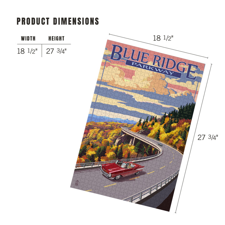 Linn Cove Viaduct, North Carolina, Blue Ridge Parkway, Jigsaw Puzzle Puzzle Lantern Press 