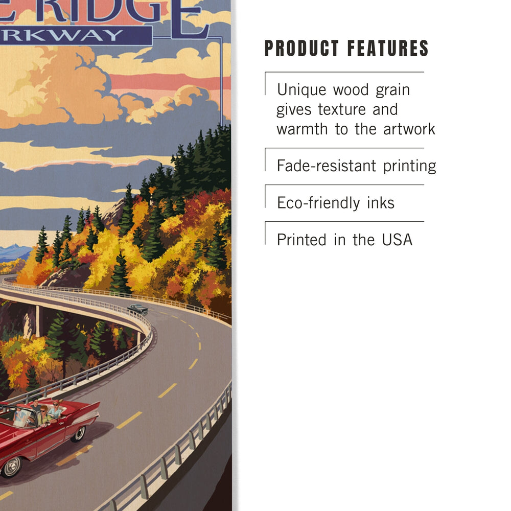 Linn Cove Viaduct, North Carolina, Blue Ridge Parkway, Lantern Press Artwork, Wood Signs and Postcards - Lantern Press
