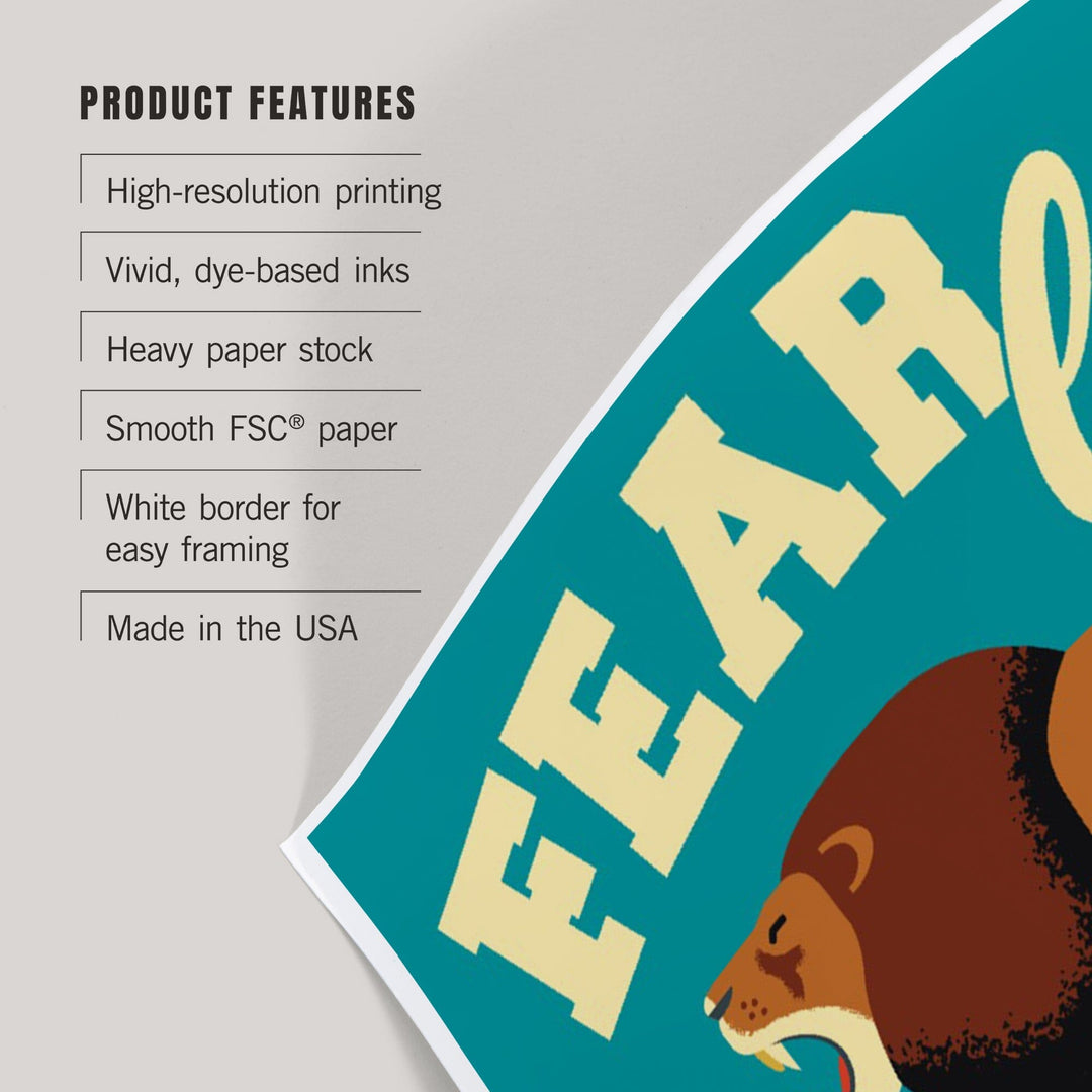 Lion, Geometric, Fearless, Art & Giclee Prints Art Lantern Press 